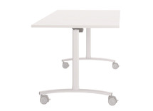 tafel - klaptafel - Archimede - rechthoek - inklapbaar - verrijdbaar - 180 cm x 80 cm x 76 cm - onderstel wit - blad wit - per stuk
