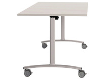 tafel - klaptafel - Archimede - rechthoek - inklapbaar - verrijdbaar - 200 cm x 80 cm x 76 cm - onderstel grijs - blad grijs - per stuk