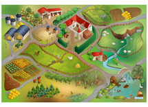 Matten - speelmat - droomwereld - 100 x 150 cm - boerderij - per stuk