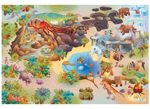 Matten - speelmat - droomwereld - 100 x 150 cm - dinosaurussen - per stuk