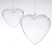Transparant-hartvorm-6 cm-set/3