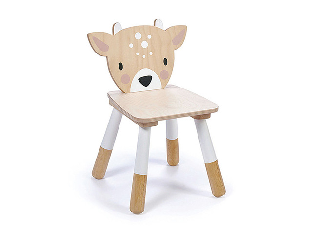 Stoel - Tender Leaf Forest - 32 X 30 X 48 Cm - Hout - Hert - Per Stuk