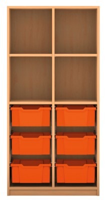 Kast Flexeo, 2 Kolommen Kisten/vakken, Zonder Deuren