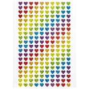Stickers - holografisch - hartjes - set van 400