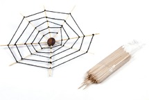 Knutselstokken - brochettestokken - 25 cm - hout - rond - naturel - set van 200