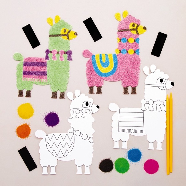 Zand - Magneten - Lovely Lama 6st