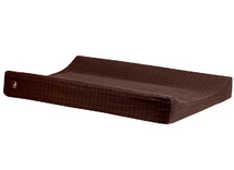 Aankleedkussenhoes - Jollein Wrinkled Cotton - 50 x 70 cm - chestnut - per stuk