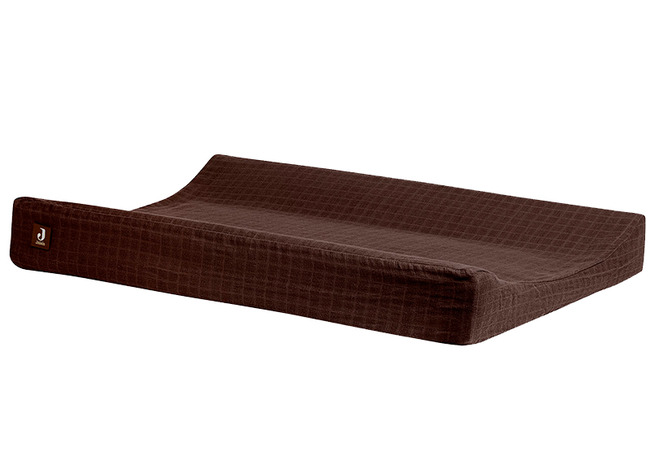 Aankleedkussenhoes - Jollein Wrinkled Cotton - 50 X 70 Cm - Chestnut - Per Stuk