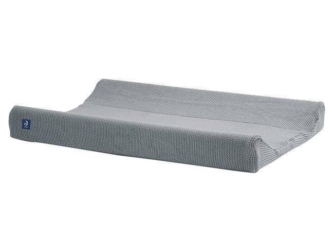 Aankleedkussenhoes - Jollein Basic Knit - 50 X 70 Cm - Stone Grey - Per Stuk