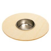Hout - Kaarsenhouder - Rond 4St