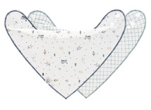 Textiel - kwijlslabber - Lassig - bandana - waterproof - garden explorer - set van 2