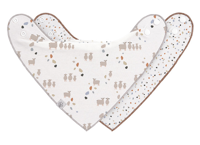 Textiel - Kwijlslabber - Lassig - Bandana - Waterproof - Sheep - Set Van 2