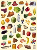 Decoratiestickers - Klein - Zelfklevend - voeding - per stuk