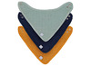 Textiel - kwijlslabber - Lassig - bandana - tetra - navy - set van 3