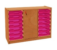 Kast - Basic - Modulo - Deur En 2 Kistenrijen - beuk - deur appelgroen - per stuk