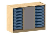 Kast Basic, Modulo, Deur En 2 Kistenrijen