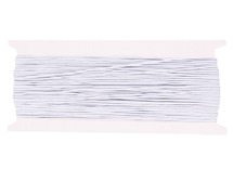 Koord - elastiekdraad - 1,0 mm x 25 m - wit - per stuk