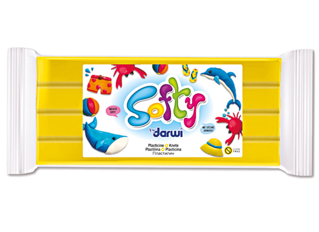 Boetseerklei - Darwi Softy - 500 G - Geel - Per Stuk