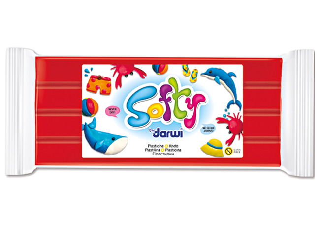 Boetseerklei - Darwi Softy - 500 G - Rood - Per Stuk