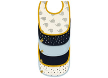 Textiel - slabber - Lassig - waterproof - whale - set van 5