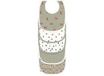 Textiel - slabber - Lassig - waterproof - fox - set van 5