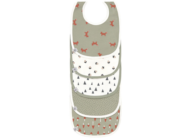 Textiel - Slabber - Lassig - Waterproof - Fox - Set Van 5