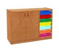 Kast - Basic - Modulo - 2 Deuren En 1 Kistenrij Rechts - beuk - deur appelgroen - per stuk