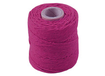 Touw - katoen - 1,0 mm x 65 m - macramé - fuchsia - per stuk