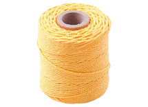 Koord - katoen - 0,1 cm x 65 m - macramé - geel - per stuk