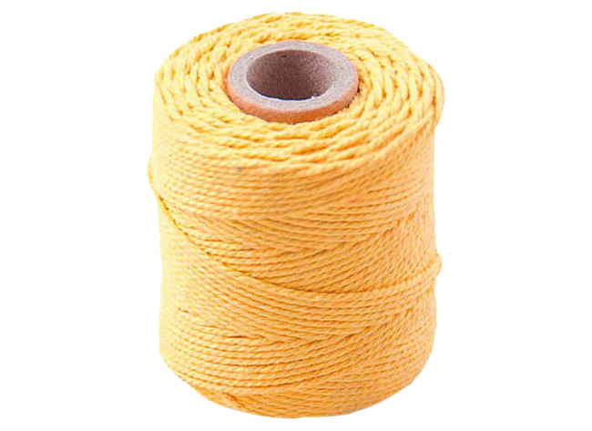 Touw - Katoen - 1,0 Mm X 65 M - Macramé - Geel - Per Stuk