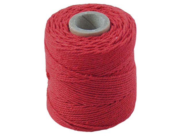 Touw - Katoen - 1,0 Mm X 65 M - Macramé - Rood - Per Stuk