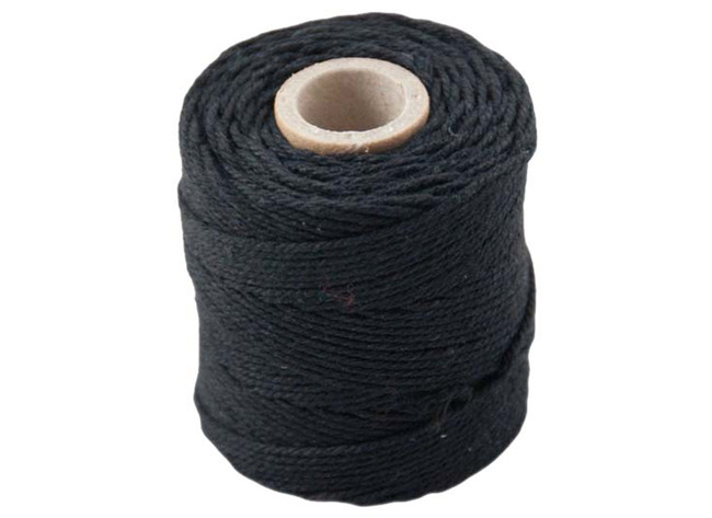 Touw - Katoen - 1,0 Mm X 65 M - Macramé - Zwart - Per Stuk
