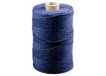Koord - katoen - 0,1 cm x 140 m - macramé - donker blauw - per stuk