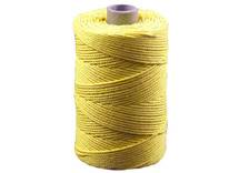 Koord - katoen - 0,1 cm x 140 m - macramé - geel - per stuk