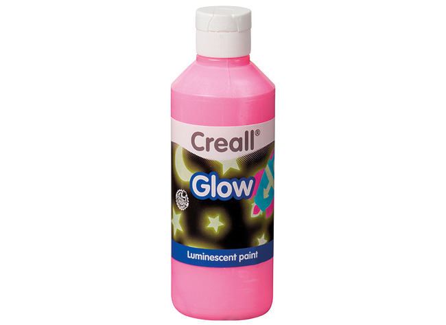 Verf - Lichtgevende Verf - Creall Glow - 250 Ml - Roze - Per Stuk