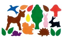 Plakfiguren - Ongegomd - Thema - bos - Set/3000