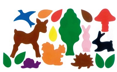 Plakfiguren - Ongegomd - Thema - Bos - Set/3000