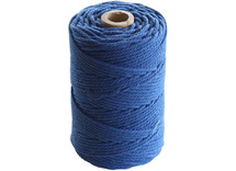 Koord - katoen - 0,2 cm x 70m - macramé - blauw - per stuk
