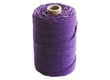 Touw - katoen - 2,2 mm x 70 m - macramé - paars - per stuk
