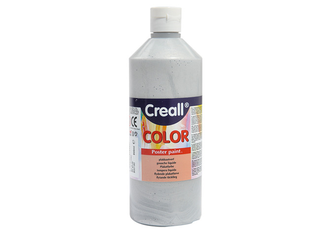 Verf - Plakkaatverf - Creall Color Metallic - 500 Ml - Zilver - Per Stuk