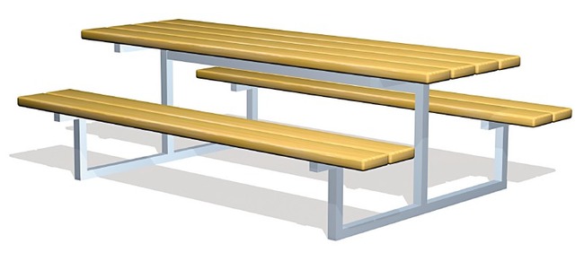 Outdoor - Picknicktafel - Metalen Onderstel