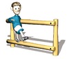 Balanceerboom met leuning