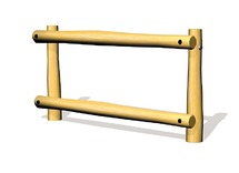 Balanceerboom met leuning