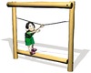 Balanceerboom met touw