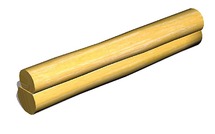 Robinia balk, 2 lagen, per meter