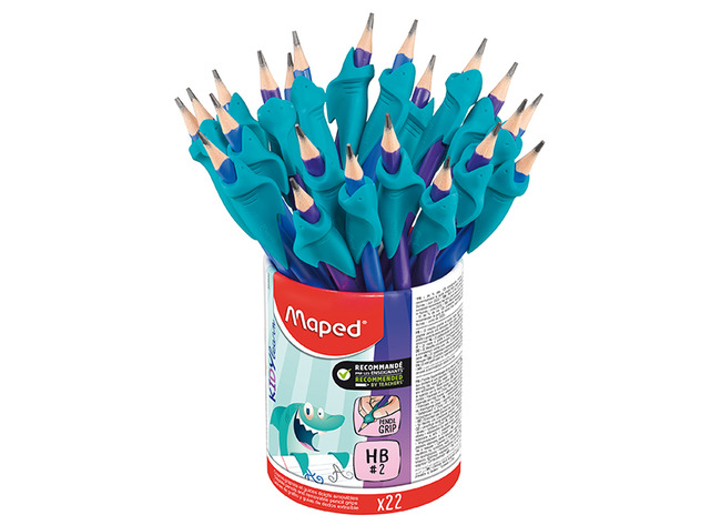 Potloden - Grafietpotloden - Maped Black'peps - Hb - Driekantig - Met Vingerhulpstuk - Set Van 22