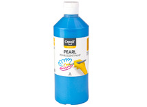 Verf - parelmoerverf - Creall Pearl - fles van 500 ml - blauw - per stuk