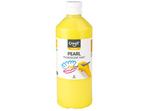 Verf - parelmoerverf - Creall Pearl - fles van 500 ml - geel - per stuk