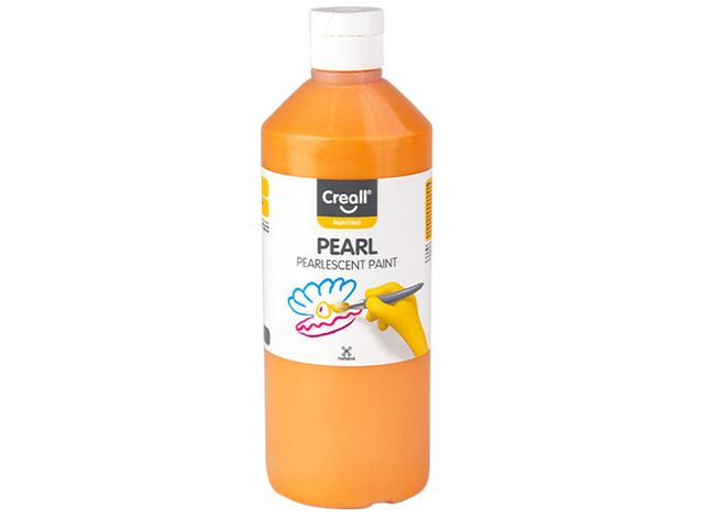 Verf - Parelmoerverf - Creall Pearl - Fles Van 500 Ml - Oranje - Per Stuk