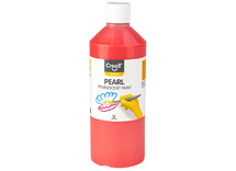 Verf - parelmoerverf - Creall Pearl - fles van 500 ml - rood - per stuk